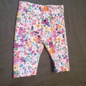 Capri leggings Floral Pattern Elastic Waistband Joe Fresh 3-6 Month Size